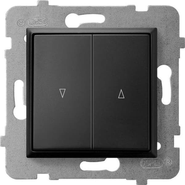 Ospel - P-7UB/m/33 - ARIA Strömbrytare för rullgardin med mekaniskt lås, svart metallisk P-7UB/m/33