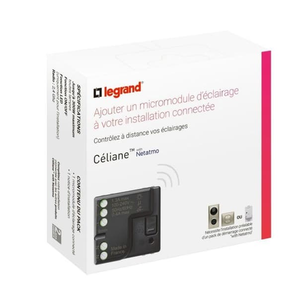 Interrupter Legrand - 64888 - 0 mekanism, Svart, Flat