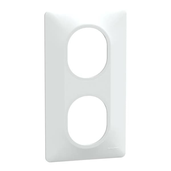 Oval - ytfinish - 2 vertikala diskmeddelanden - axelhöjd 71 mm - vit