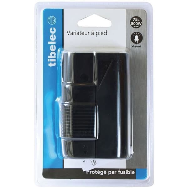 Dimmer - Ej specificerad - Svart - 75-500W - 220V - Utanpåliggande