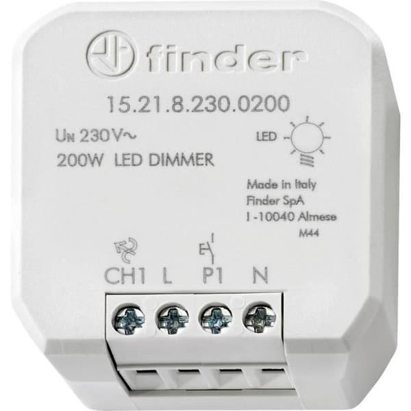 Infälld dimmer - Finder - 15.21.8.230.0200 - För LED-lampa - Ljusgrå