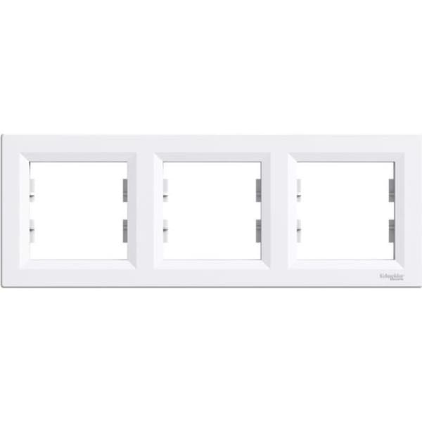 Skylt / tredubbla ram - SCHNEIDER ELECTRIC - Asfora Schneider - Vit - ABS - 3 platser
