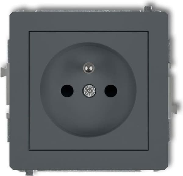 Karlik - 28DGP-1z - Enkel Deco Uttag med 2P+Z mattsvart ()