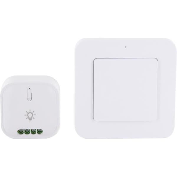 Trådløs afbryder + tænd/sluk-belysningsmodul - DIO CONNECTED HOME - 54736 - Hvid - 1000 W