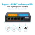 Miniatyrbillede 3 af 4: 4-Port PoE Switch, 250m transmissionsafstand, 30W strøm pr. port,16CH