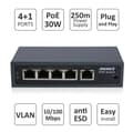 Miniatyrbillede 2 af 4: 4-Port PoE Switch, 250m transmissionsafstand, 30W strøm pr. port,16CH