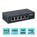 Miniatyrbillede 1 af 4: 4-Port PoE Switch, 250m transmissionsafstand, 30W strøm pr. port,16CH