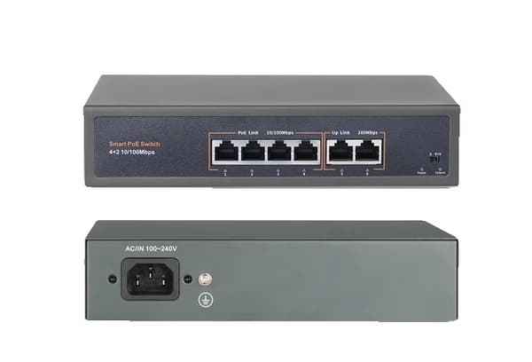 POE-kytkin, Power Over Ethernet, 10/100Mbps tiedonsiirtonopeus, 4CH POE-kytkin