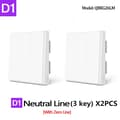Miniatyrbillede 2 af 2: Smart Home Vægkontakt, ZigBee Trådløs Kontrol, Fjernbetjening Kompatibel med Mijia Homekit, 2X med Neutral 3K D1