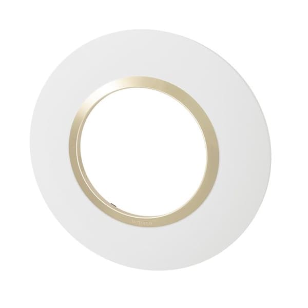 Dooxie 1-gängs rund täckplåt - Dune finish - 600970 - Legrand