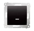 Miniatyrbillede 3 af 5: Enpolet afbryder med LED-baggrundsbelysning (modul) 10AX, antracit Simon54