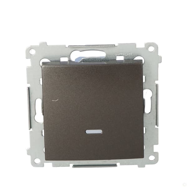 Enpolet afbryder med LED-baggrundsbelysning (modul) 10AX, antracit Simon54