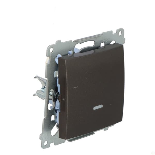 Enpolet afbryder med LED-baggrundsbelysning (modul) 10AX, antracit Simon54