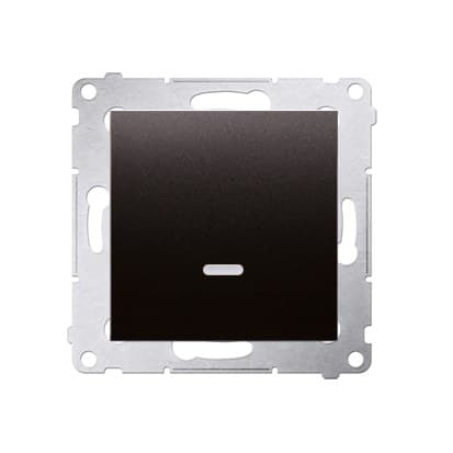 Enpolet afbryder med LED-baggrundsbelysning (modul) 10AX, antracit Simon54