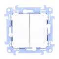 Miniatyrbillede 3 af 4: Dobbelt trykknap (modul) 10 AX, 250 V~, skrueterminaler, hvid Simon10