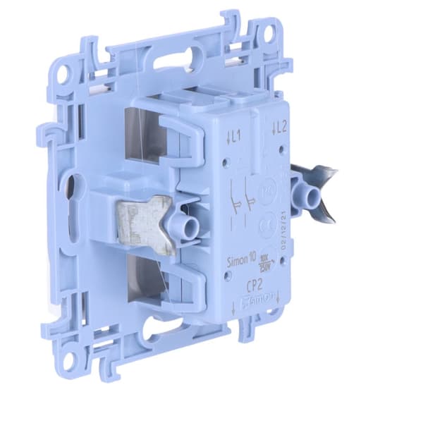 Dobbelt trykknap (modul) 10 AX, 250 V~, skrueterminaler, hvid Simon10