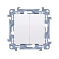 Miniatyrbillede 1 af 4: Dobbelt trykknap (modul) 10 AX, 250 V~, skrueterminaler, hvid Simon10