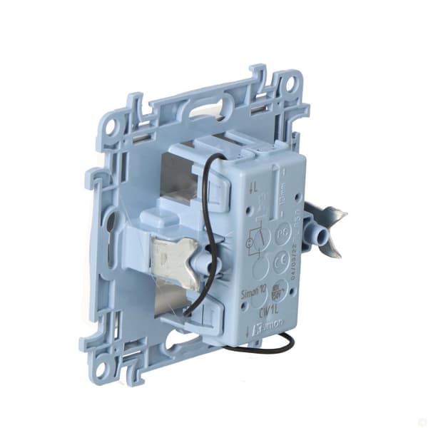 Enpolet afbryder med LED-belysning (modul) 10AX, 250 V~, skrueterminaler, hvid Simon10