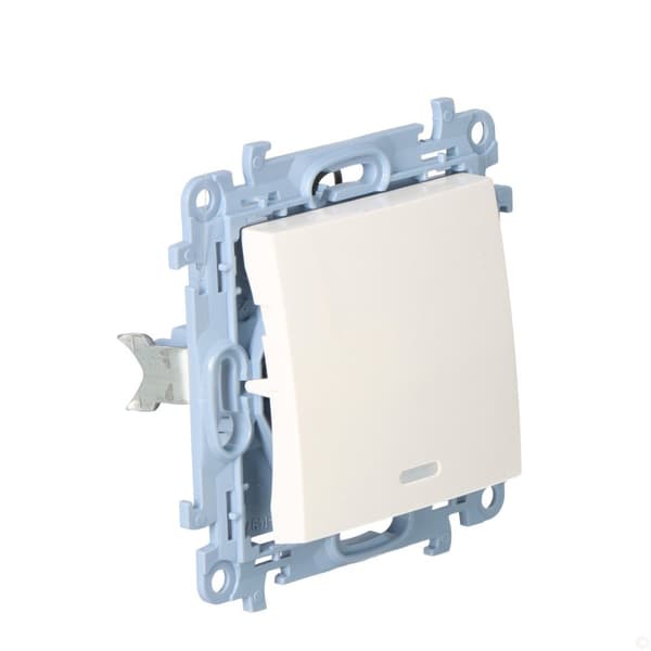 Enpolet afbryder med LED-belysning (modul) 10AX, 250 V~, skrueterminaler, hvid Simon10