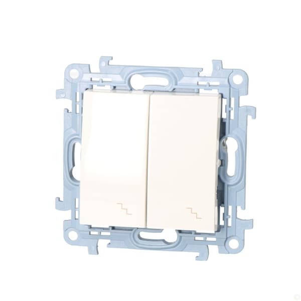 Dobbelt LED trappeafbryder (modul) 10 AX, 250 V~, skrueterminaler, hvid Simon10