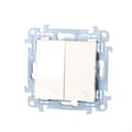 Miniatyrbillede 3 af 4: Dobbelt LED trappeafbryder (modul) 10 AX, 250 V~, skrueterminaler, hvid Simon10