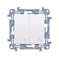 Miniatyrbillede 1 af 4: Dobbelt LED trappeafbryder (modul) 10 AX, 250 V~, skrueterminaler, hvid Simon10