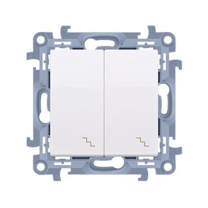 Dobbelt LED trappeafbryder (modul) 10 AX, 250 V~, skrueterminaler, hvid Simon10