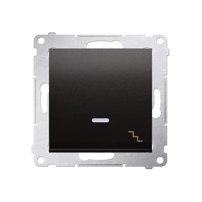 Trappekontakt med LED-baggrundsbelysning 10 AX, antracit Simon54