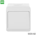 Miniatyrbillede 2 af 2: Trappekontakt med 1 hastighed, overflademonteret, IP44, hvid, HERMES