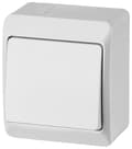 Miniatyrbillede 1 af 2: Trappekontakt med 1 hastighed, overflademonteret, IP44, hvid, HERMES