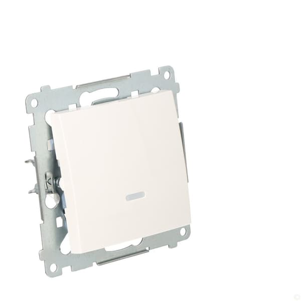 Enpolet afbryder med LED-baggrundsbelysning (modul) 10AX, hvid Simon54
