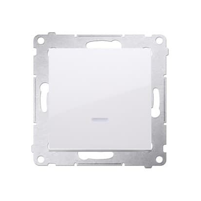 Enpolet afbryder med LED-baggrundsbelysning (modul) 10AX, hvid Simon54