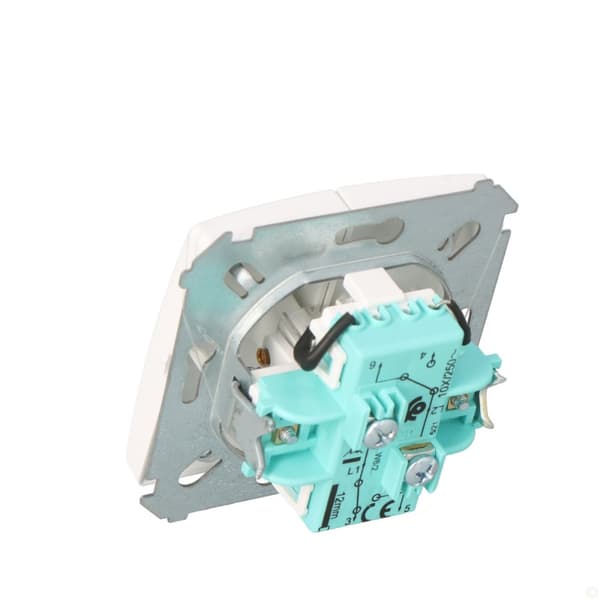 Dobbelt trappeafbryder med baggrundsbelysning BMW6/2L.01/11 Basic hvidt modul