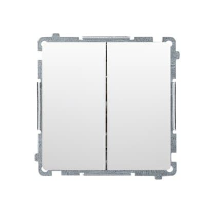 Dobbelt trappeafbryder med baggrundsbelysning BMW6/2L.01/11 Basic hvidt modul