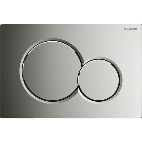 Geberit Sigma01 spolknapp, framsida, blank krom, rund