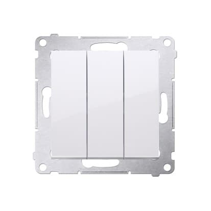 Trippelafbryder (modul) 10AX, 250V~, hurtigstik Simon54 hvid