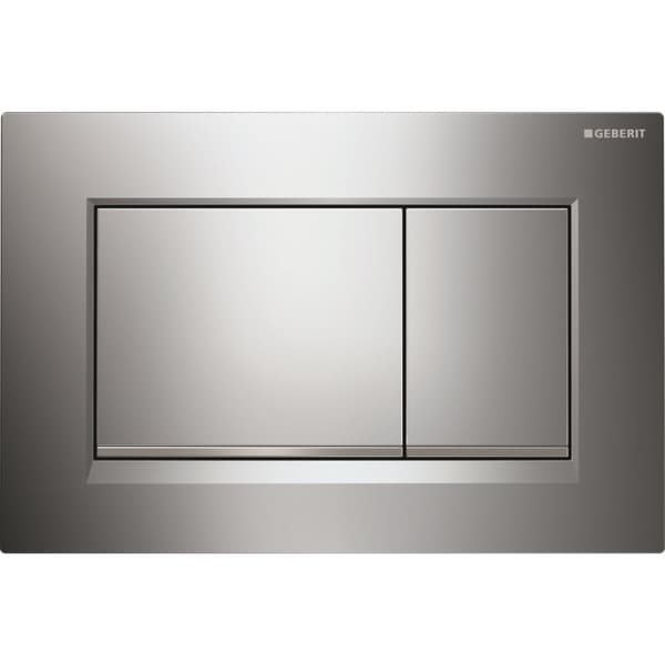 Geberit Sigma20 -huuhtelupainike, etuosa, kiiltävä kromi-mattakromi-kiiltävä kromi, suorakaiteen muotoinen