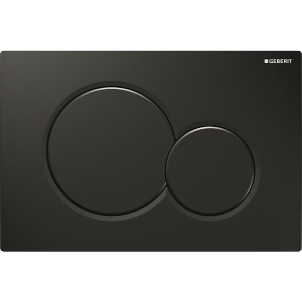 Geberit Sigma01 spolknapp, framsida, svart RAL 9005, rund