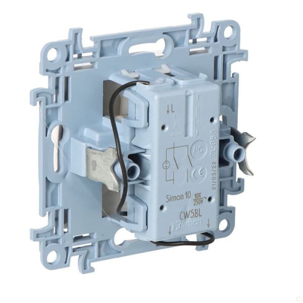 Ljusströmbrytare med LED-bakgrundsbelysning och IP44-version (modul) 10 AX, 250 V~, skruvplintar