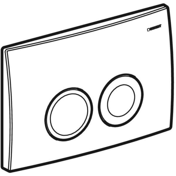 Geberit Delta25 spolknapp, framsida, blank krom, rund