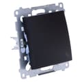Miniatyrbillede 2 af 8: Trappekontakt (modul) 10AX, 250V~, hurtigstik, matsort Simon54