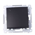 Miniatyrbillede 7 af 8: Trappeafbryder (modul) 16AX, 250V~, skrueterminaler, matsort Simon54