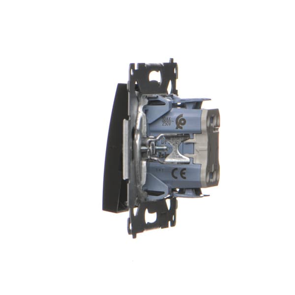 Dobbelt trykknap uden piktogram (modul) 10AX, 250V~, hurtigstik, matsort Simon54