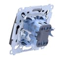 Miniatyrbillede 8 af 8: Enpolet afbryder (modul) 16AX, 250V~, skrueterminaler, matsort Simon54