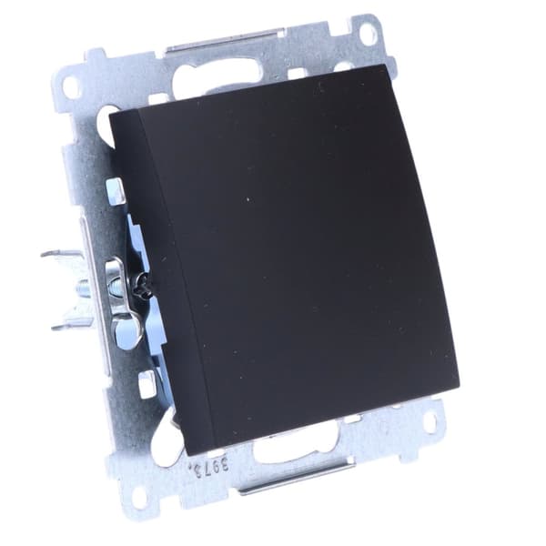 Enpolet afbryder (modul) 16AX, 250V~, skrueterminaler, matsort Simon54