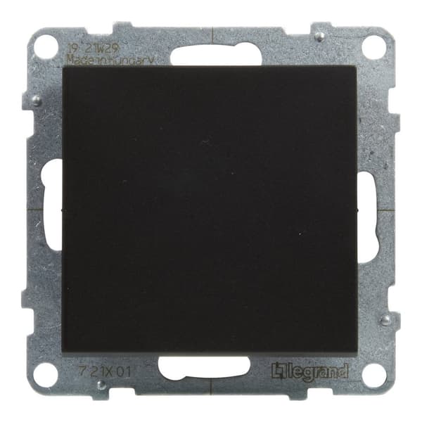 Enpolet afbryder - 10 AX - 250 V~ - automatiske klemmer, BLACK SUNO