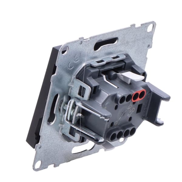 Enpolet afbryder - 10 AX - 250 V~ - automatiske klemmer, BLACK SUNO