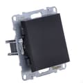 Miniatyrbillede 2 af 7: Enpolet afbryder - 10 AX - 250 V~ - automatiske klemmer, BLACK SUNO