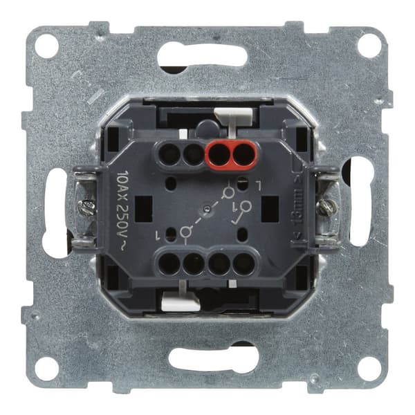 Enpolet afbryder - 10 AX - 250 V~ - automatiske klemmer, BLACK SUNO