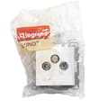 Miniatyrbillede 3 af 5: Enkelt tryk - 6 A - 250 V~ - automatiske terminaler, HVID SUNO